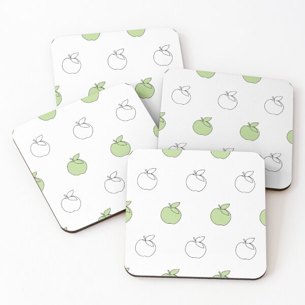 Item preview, Apples Pattern Green and White designed and sold by morgenbaer.
