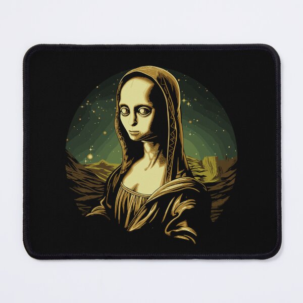 Item preview, UFO Mona Lisa Alien Gifts Men Women Kids Funny Alien designed and sold by KsuAnn.