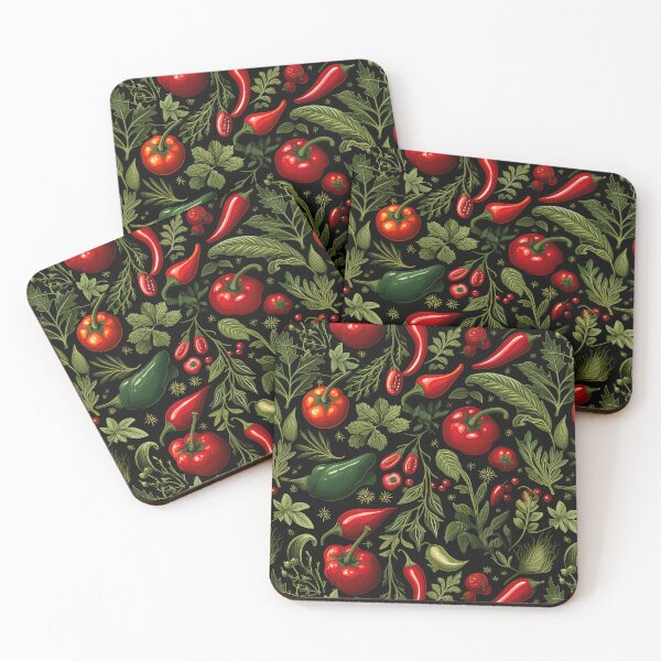 Item preview, Red Pepper Pattern. Juicy Vegetables. 2 designed and sold by YOTA-ART.