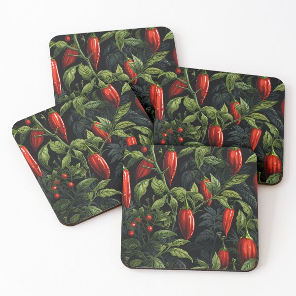 Item preview, Red Pepper Pattern. Juicy Vegetables. 1 designed and sold by YOTA-ART.