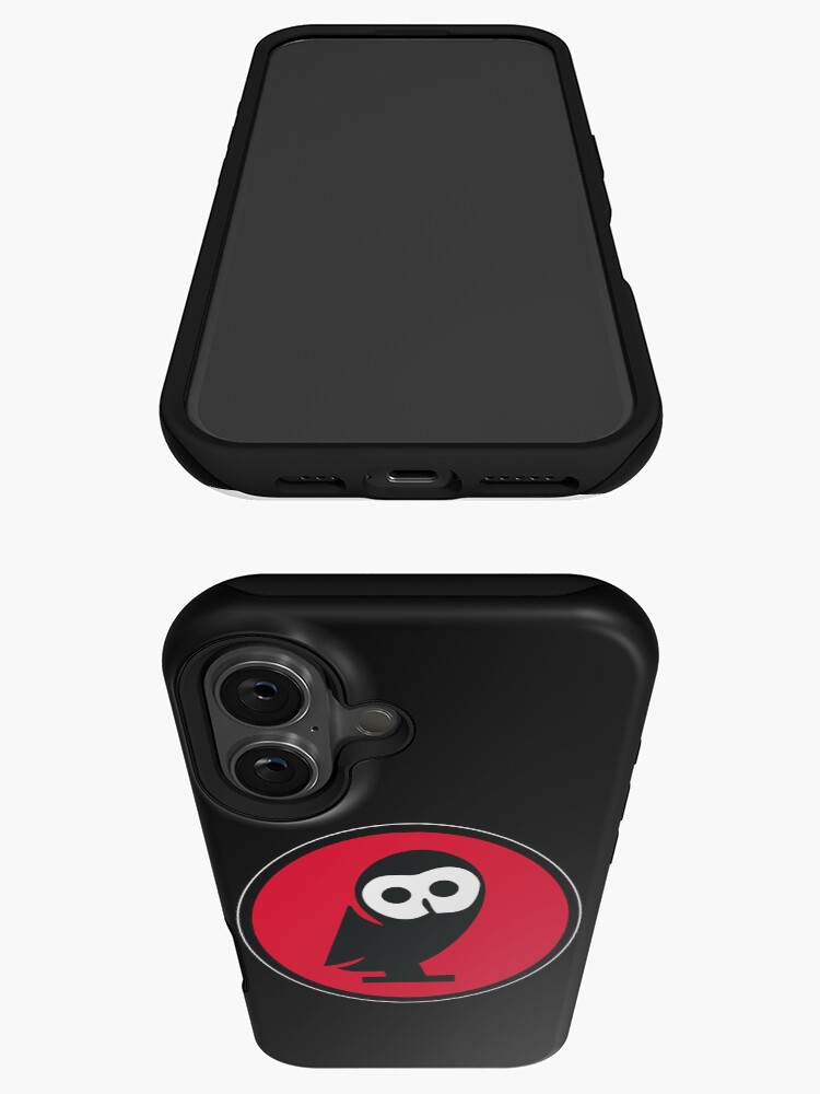 Thumbnail 3 of 4, iPhone Case, Red Owl of Minerva in White Circle designed and sold by twpolger.