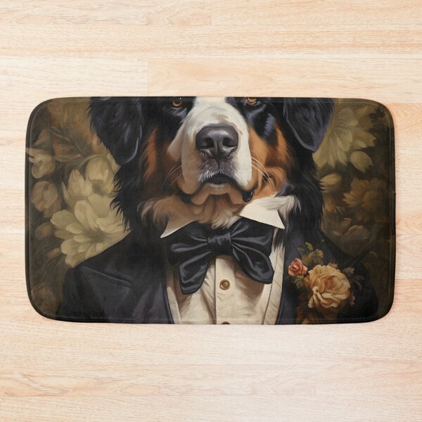 Item preview, Dapper Bernese Mountain Portrait Art designed and sold by ConfettiSkyArt.