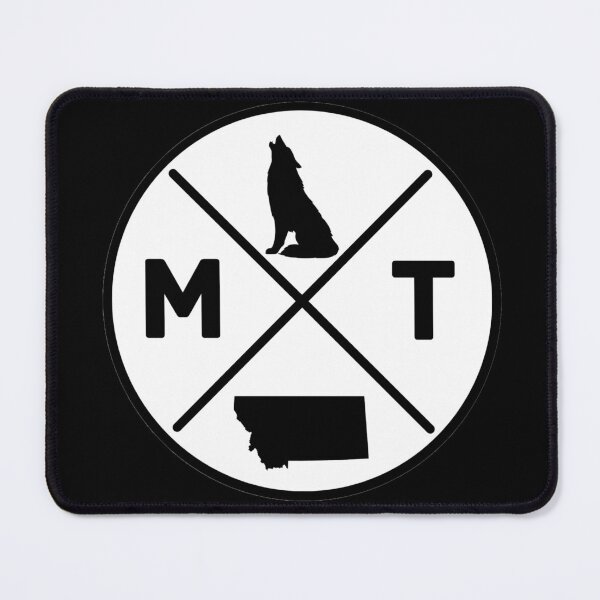 Item preview, 406 - Montana - MT - with state silhouette and howling wolf 03 designed and sold by Gilby-Designs.
