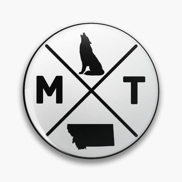 Item preview, 406 - Montana - MT - with state silhouette and howling wolf 03 designed and sold by Gilby-Designs.
