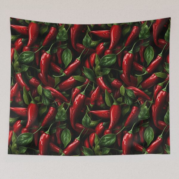 Item preview, Red Pepper Pattern. Juicy Vegetables. 3 designed and sold by YOTA-ART.