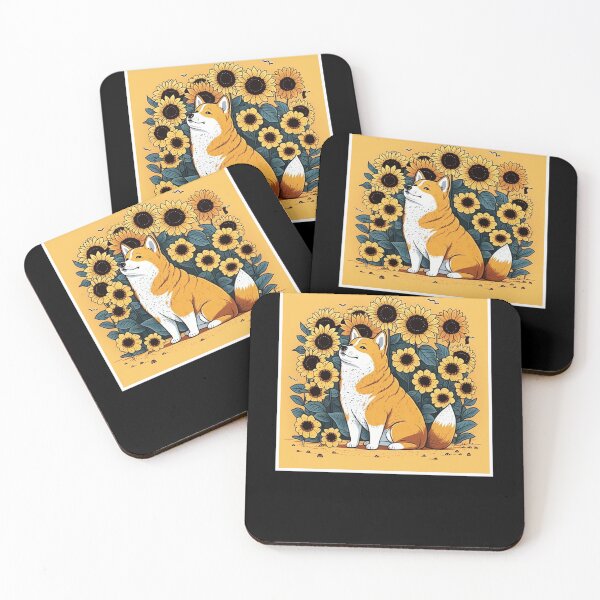 Item preview, Shiba inu dog surrounded by Sunflowers, Dog Lover designed and sold by Logiamerch.