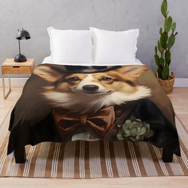 Item preview, Dapper Corgi Portrait Art designed and sold by ConfettiSkyArt.