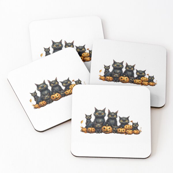 Item preview, Spooky Kitties and Pumpkins designed and sold by Kathleen Douglas.