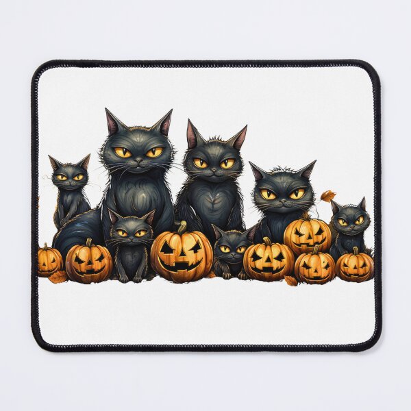 Item preview, Spooky Kitties and Pumpkins designed and sold by Kathleen Douglas.