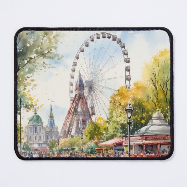 Item preview, A Watercolor Design of the Vienna Prater in Vienna - Austria designed and sold by Sketch-Shack.