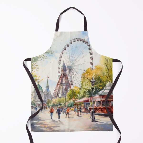 Item preview, Un diseño de acuarela del Prater de Viena en Viena - Austria designed and sold by Sketch-Shack.