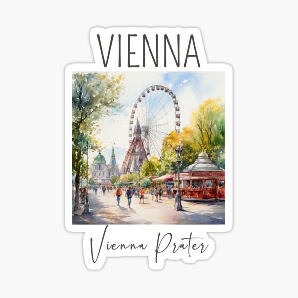 Item preview, A Watercolor Design of the Vienna Prater in Vienna - Austria designed and sold by Sketch-Shack.