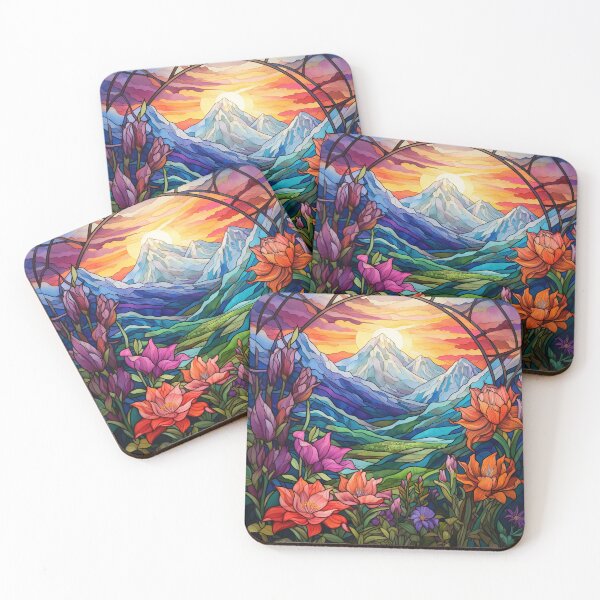 Item preview, Stained Glass View Landscape designed and sold by AmeliArtwork.