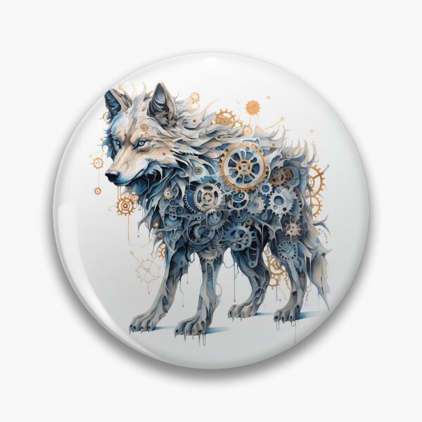 Item preview, Steampunk Wolf made of Clockwork Gears designed and sold by SchorlCraft.