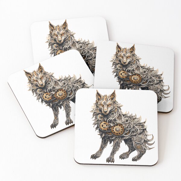 Item preview, Steampunk Wolf made of Clockwork Gears designed and sold by SchorlCraft.