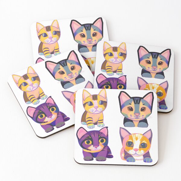Item preview, Four cute cats designed and sold by Qbies.