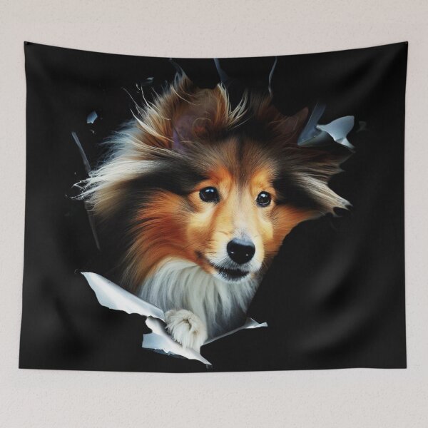 Item preview, Elegant Sheltie Grace, Dog-Inspired Merchandise 4 designed and sold by The Digital Compass.