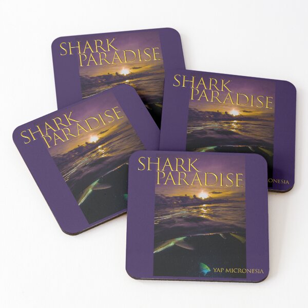 Item preview, Shark swimming in the tropical sunset ocean  designed and sold by tank200bar.