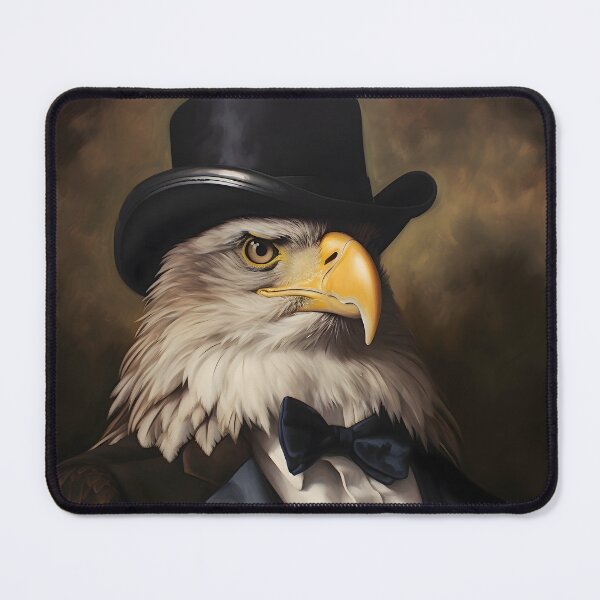 Item preview, Dapper Bald Eagle Portrait Art designed and sold by ConfettiSkyArt.