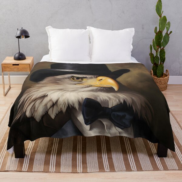 Item preview, Dapper Bald Eagle Portrait Art designed and sold by ConfettiSkyArt.