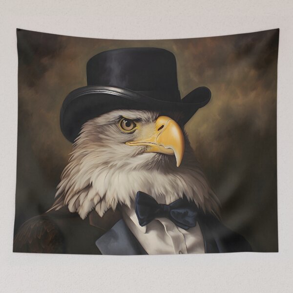 Item preview, Dapper Bald Eagle Portrait Art designed and sold by ConfettiSkyArt.