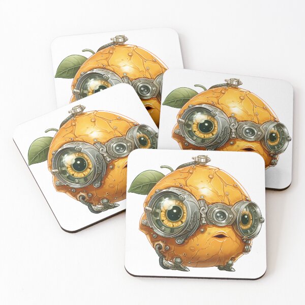 Item preview, Dystopian Steampunk Orange Fruit Face designed and sold by The Bla in My Brain.
