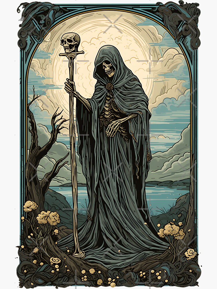 13 DEATH Tarot Card Stickers, Grim Reaper Stickers [SALE]