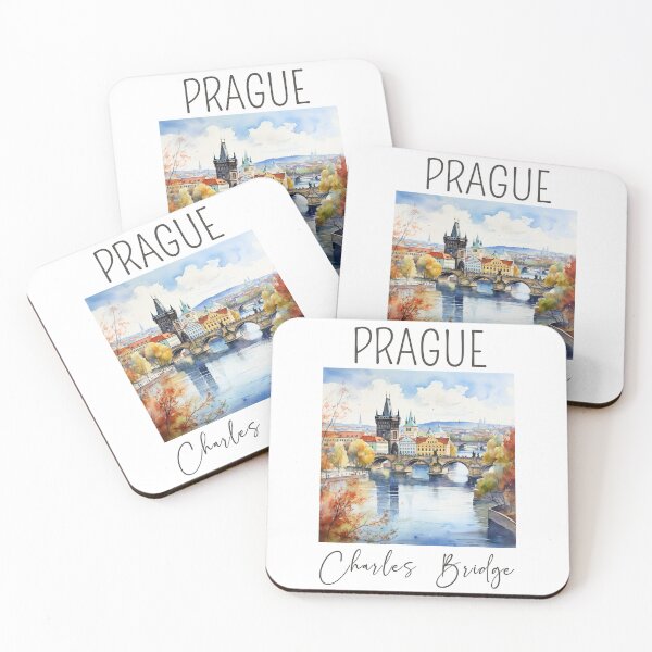 Item preview, A Watercolor Design of the Charles Bridge in Prague - Czech Republic designed and sold by Sketch-Shack.