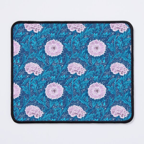 Item preview, The Chrysanthemums - Teal and Soft Pink designed and sold by Motifany.
