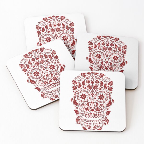 Item preview, Maroon Sugar Skull designed and sold by urbanmidnight.