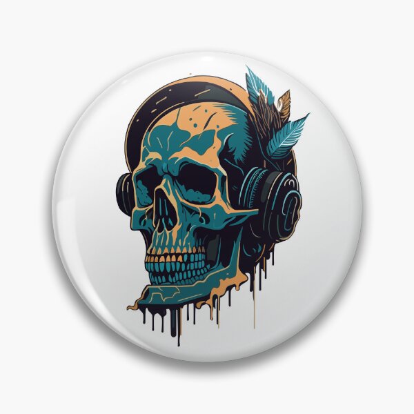 Item preview, skullcandy - skullhead with headset designed and sold by Print Alpha.