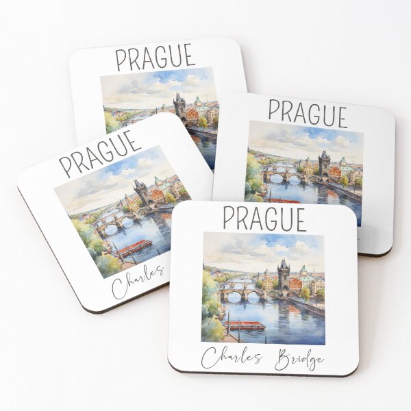 Item preview, A Watercolor Design of the Charles Bridge in Prague - Czech Republic designed and sold by Sketch-Shack.