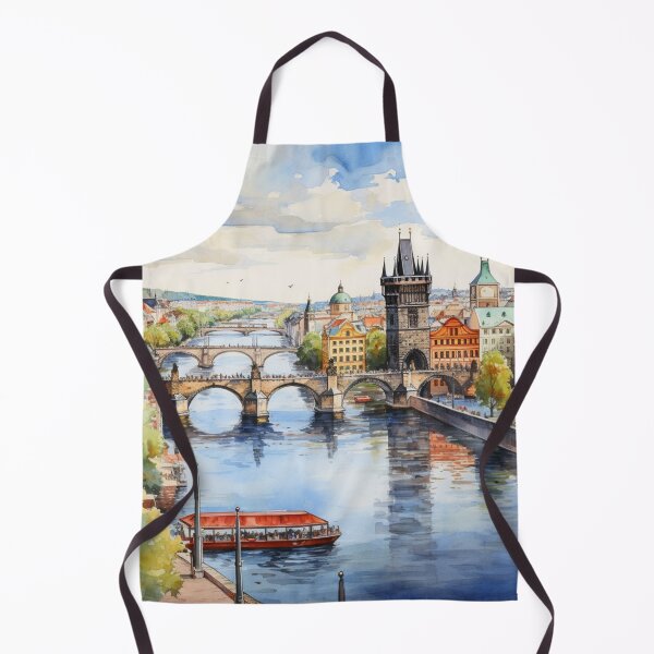 Item preview, A Watercolor Design of the Charles Bridge in Prague - Czech Republic designed and sold by Sketch-Shack.