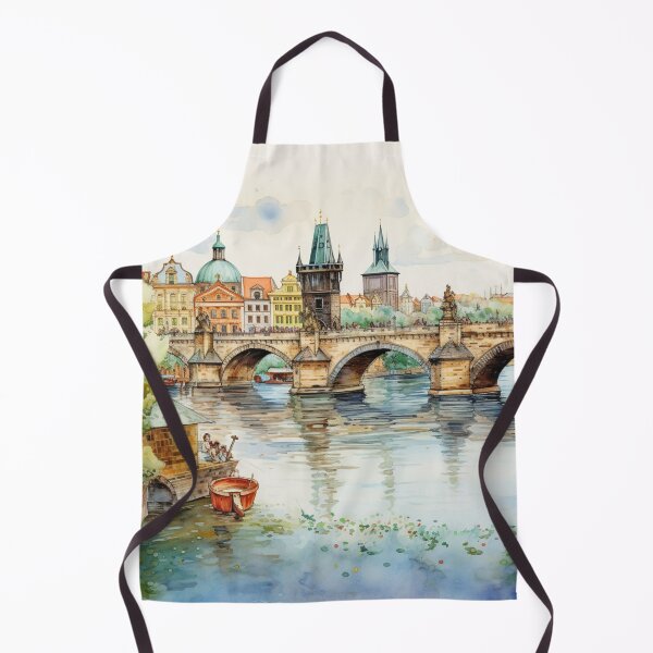 Item preview, A Watercolor Design of the Charles Bridge in Prague - Czech Republic designed and sold by Sketch-Shack.