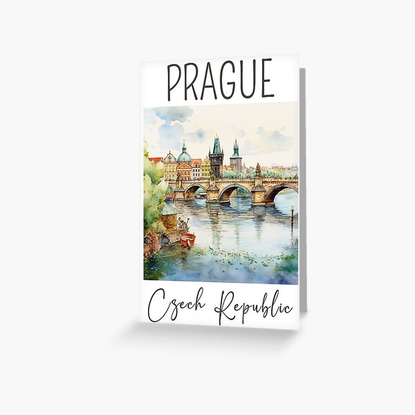 Item preview, A Watercolor Design of the Charles Bridge in Prague - Czech Republic designed and sold by Sketch-Shack.