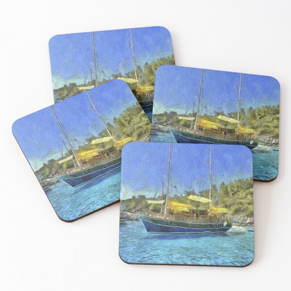 Item preview, Aegean Sea Yacht Art designed and sold by Londonimages.
