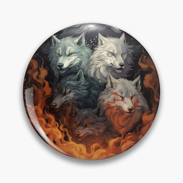 Item preview, Wolves Animal Spirit Gray and White Wolf Head Design Art designed and sold by solrevolver.