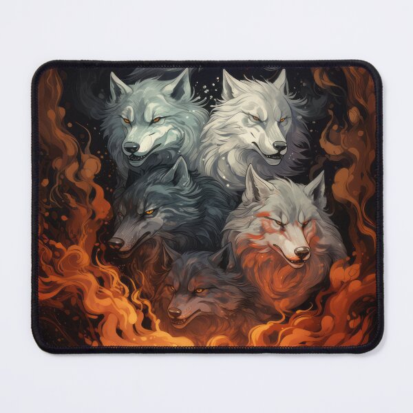Item preview, Wolves Animal Spirit Gray and White Wolf Head Design Art designed and sold by solrevolver.