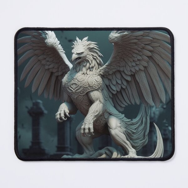 Item preview, "Wings of the Abyss: Eagle God Griffin Statue with Detailed Feather Rendering" designed and sold by WhiteWolfe0127.