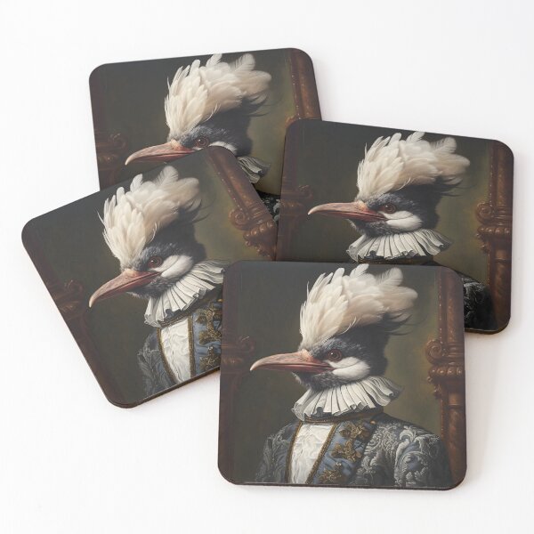 Item preview, Dapper Bird Portrait Art designed and sold by ConfettiSkyArt.