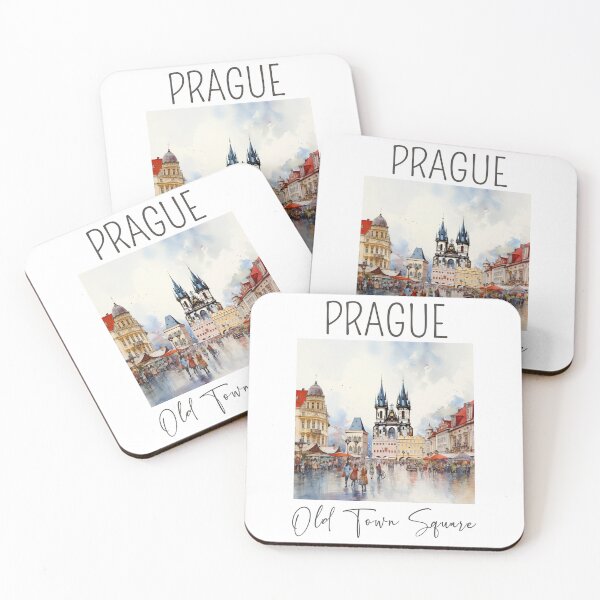Item preview, A Watercolor Design of the Old Town Square in Prague - Czech Republic designed and sold by Sketch-Shack.