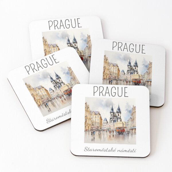 Item preview, A Watercolor Design of the Staroměstské Náměstí in Prague - Czech Republic designed and sold by Sketch-Shack.