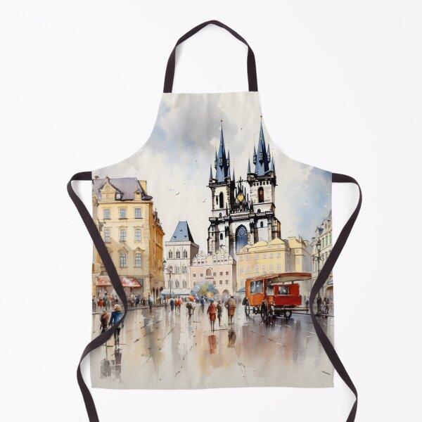 Item preview, A Watercolor Design of the Staroměstské Náměstí in Prague - Czech Republic designed and sold by Sketch-Shack.