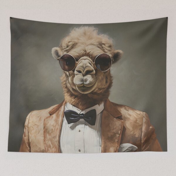 Item preview, Dapper Camel Portrait Art designed and sold by ConfettiSkyArt.