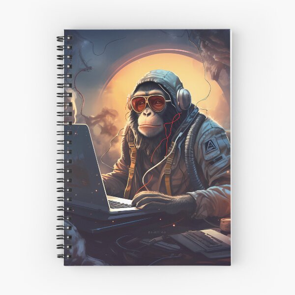 Item preview, Monkey is using notebook designed and sold by Jamkub157.