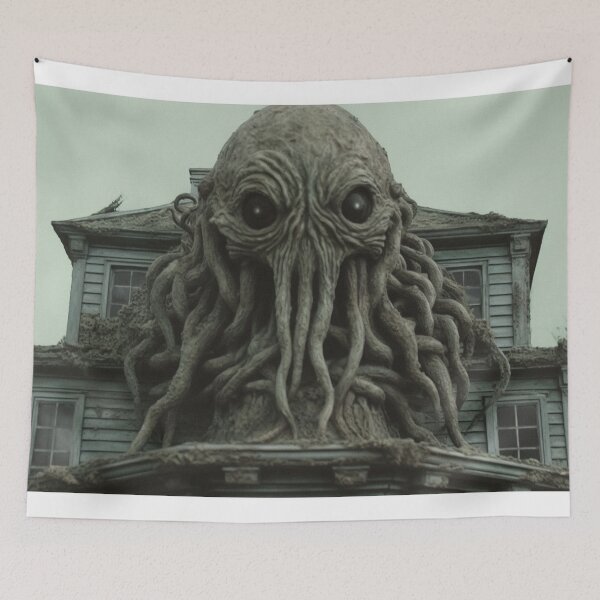 Item preview, "The Lurking Nightmare:Lovecraftian Horror on an Old House  designed and sold by WhiteWolfe0127.