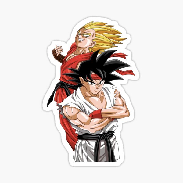 Goku Vegeta - Street Fighter Sticker