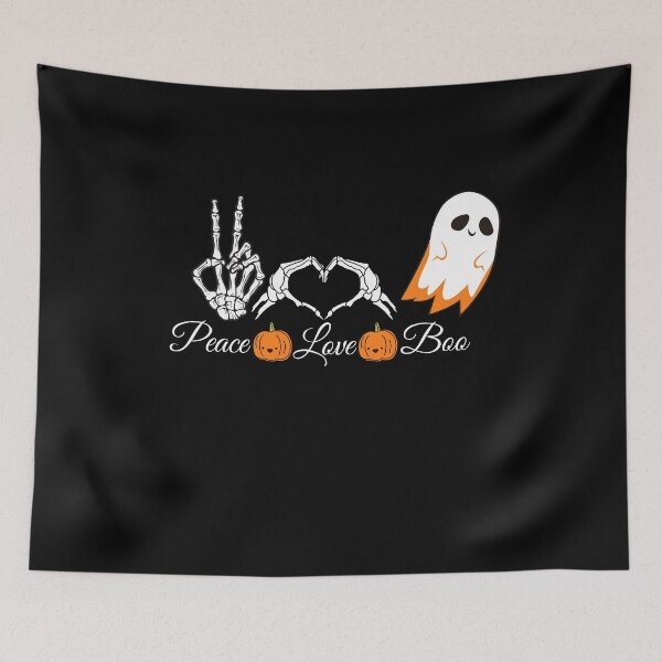 Item preview, peace,love, boo, halloween designed and sold by Designfs.