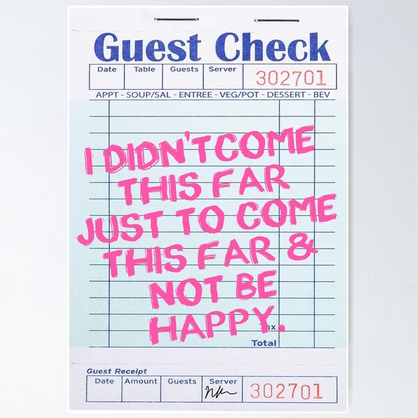 Item preview, BE HAPPY - NIKKIRAYE GUEST CHECK designed and sold by nicolekap29.