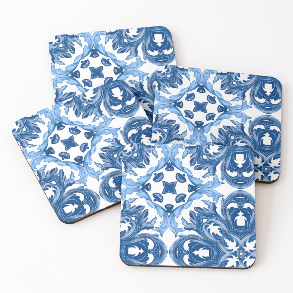 Item preview, Blue tiles,mosaic,baroque,mediterranean art designed and sold by MariaMarinova.